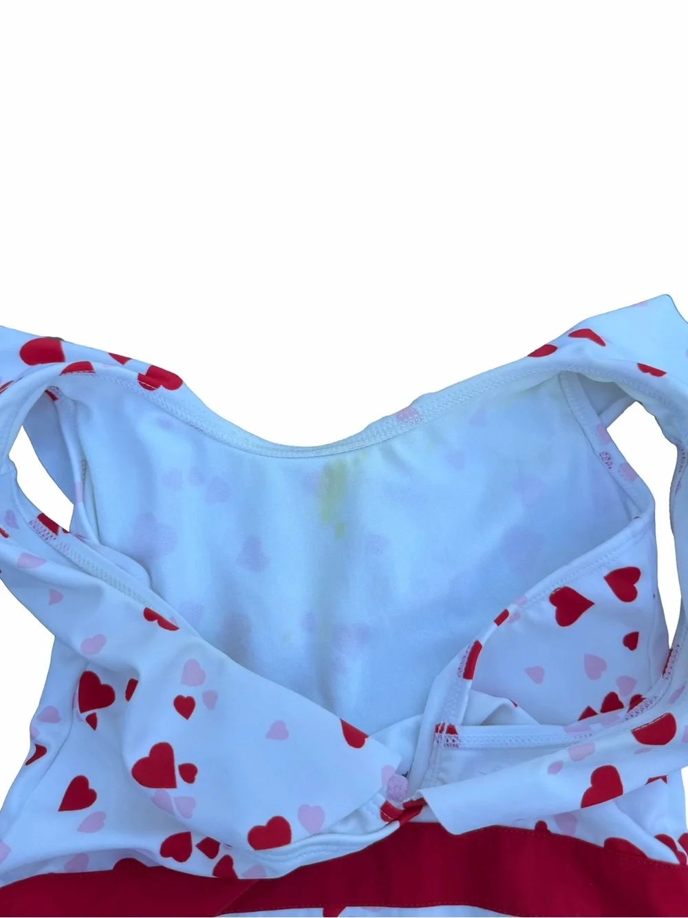 Janie & Jack Heart Print Bow One-Piece Swimsuit